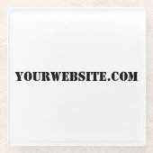 YourWebSite.com ガラスコースター (正面)
