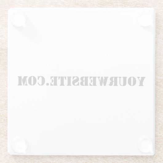 YourWebSite.com ガラスコースター (裏面)
