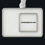 YourWebSite.com シルバープレートフレームオーナメント<br><div class="desc">"YourWebSite.com" .comアドレスをくもの巣・アドレスで置き換える。その他のスローガンまたは文字の追加</div>