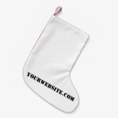 YourWebSite.com スモールクリスマスストッキング (正面 (吊り時))