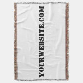 YourWebSite.com スローブランケット (正面縦)