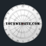 YourWebSite.com ダーツボード<br><div class="desc">"YourWebSite.com" .comアドレスをくもの巣・アドレスで置き換える。その他のスローガンまたは文字の追加</div>
