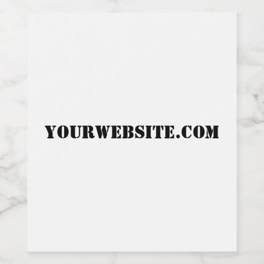 YourWebSite.com ワインラベル (シングルラベル)