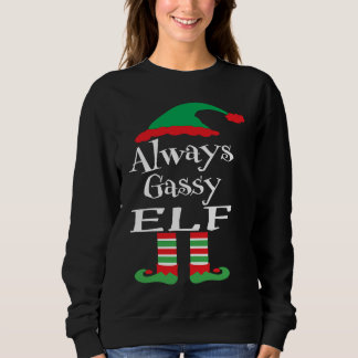 Youth Always Gassy Elf  Family Christmas Matching スウェットシャツ