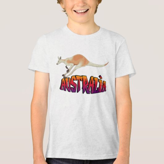 Youth Australia Kangaroo Retro Graphic  トライブレンドＴシャツ (正面)
