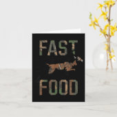 Youth Boys Camo Deer Hunting Fast Food Funny Hunti カード (黄色い花)