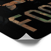 Youth Boys Camo Deer Hunting Fast Food Funny Hunti ポスター (角)