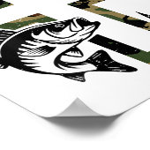 Youth Camo Faith Hunting Fishing Cross Hook Christ ポスター (角)