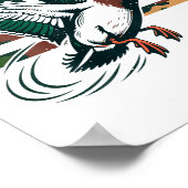 Youth Camo Mallard Duck Hunting Camouflage America ポスター (角)