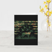 Youth Camo Mallard Duck Hunting Dog Camouflage Ame カード (黄色い花)