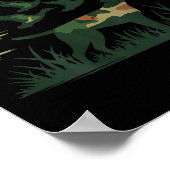 Youth Camo Mallard Duck Hunting Dog Camouflage Ame ポスター (角)