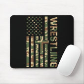Youth Camo Wrestling American Flag Us Patriotic Bo マウスパッド (マウス)