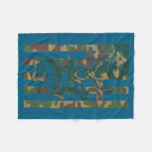 Youth Cross Camo Hunting Fishing B Deer Duck Camou フリースブランケット (正面(横))