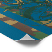 Youth Cross Camo Hunting Fishing B Deer Duck Camou ポスター (角)