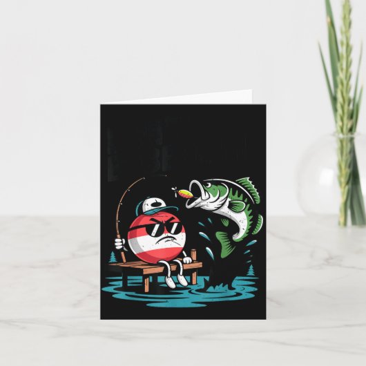 Youth Don't Bobber Me Teen Boy B Fish Funny Fishin カード (正面)