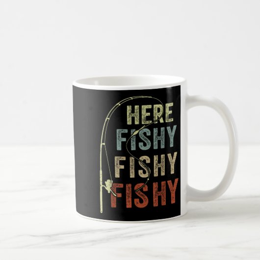 Youth Here-fishy Fishing-shirt Boys Toddler Funny コーヒーマグカップ (右)