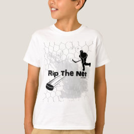 Youth Hockey Rip the Net Hockey Player New Tシャツ