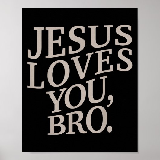 Youth Jesus Loves You Bro Funny Christian Boy Kids ポスター (正面)