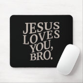 Youth Jesus Loves You Bro Funny Christian Boy Kids マウスパッド (マウス)