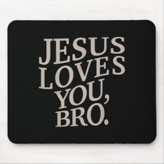 Youth Jesus Loves You Bro Funny Christian Boy Kids マウスパッド