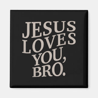 Youth Jesus Loves You Bro Funny Christian Boy Kids マグネット