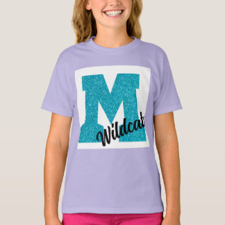 Youth Mohave Wildcats -グリッター'M' Tシャツ