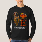 Youth Pastor Love Thanksgiving Leopard Turkey Autu Tシャツ (正面)