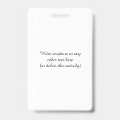 Youth Pastor Photo ID バッジ (裏面)