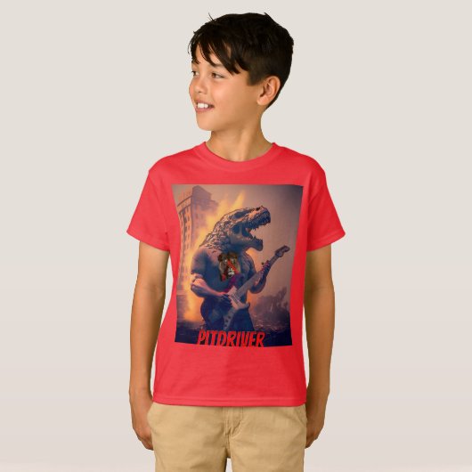 Youth PitDriver PitZillAとバックTシャツのロゴ Tシャツ (正面フル)