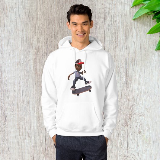 Youth Riding A Skateboard Skater Mens Hoodie パーカ