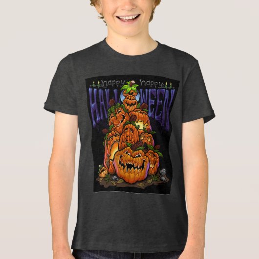 Youth size Halloween graphic tee トライブレンドＴシャツ (正面)