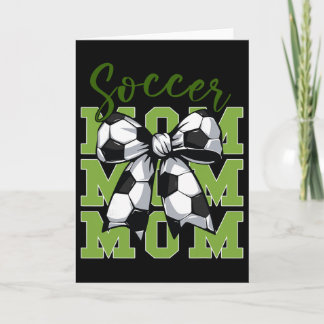 Youth Soccer Mom Coquette Bow Cute Sister Toddler カード