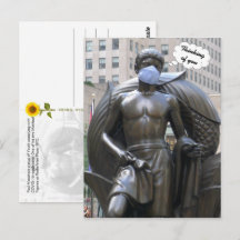 Youth statue, Thinking of You - Vポストカード