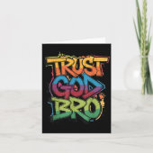 Youth Trust God Bro Funny Christian Boy Son Brothe カード (正面)