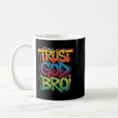 Youth Trust God Bro Funny Christian Boy Son Brothe コーヒーマグカップ (左)