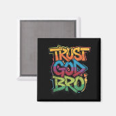 Youth Trust God Bro Funny Christian Boy Son Brothe マグネット (正面/裏面)