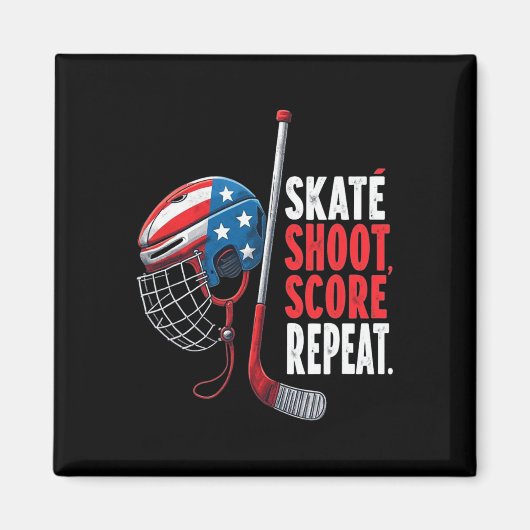 Youth Usa Ice Hockey Jersey Ice Boys Hockey Birthd マグネット (正面)