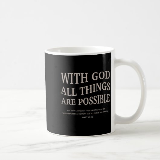 Youth With God All Things Are Ssible Christian Gir コーヒーマグカップ (右)