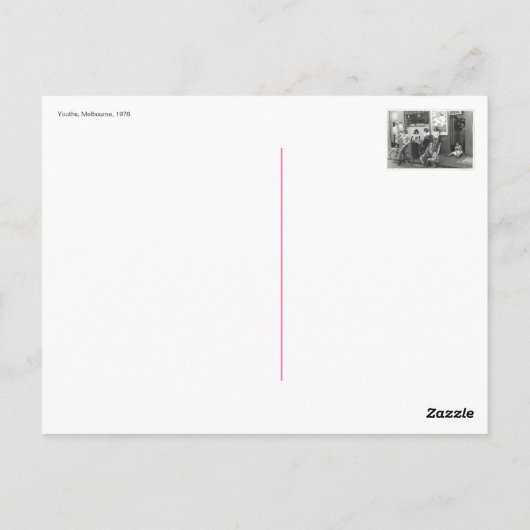Youths, Melbourne, 1976 ポストカード (裏面)