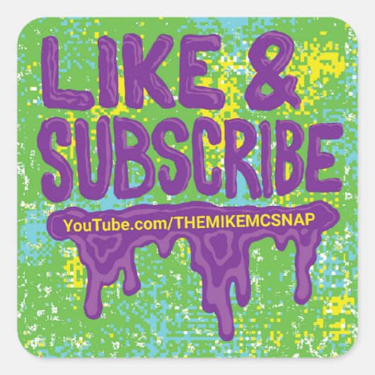 Youtubeのステッカーシート スクエアシール (正面)