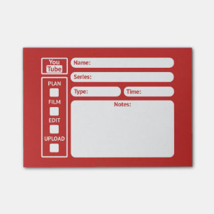 Youtubeのビデオプランナーのノート ポストイット