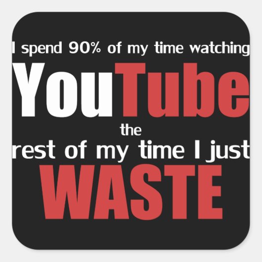 YouTubeの視聴 スクエアシール (正面)