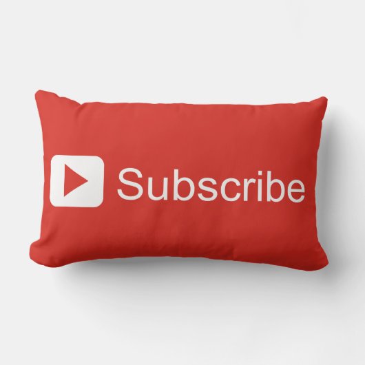 Youtubeは枕を予約購読します ランバークッション (正面)
