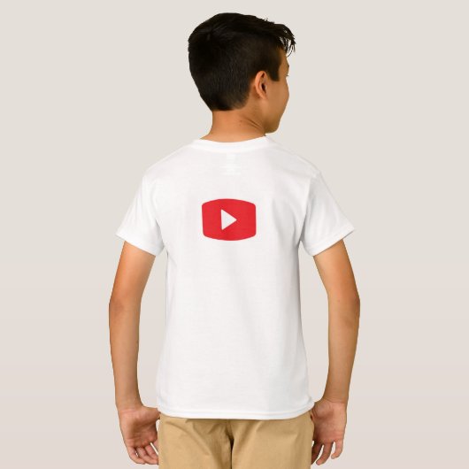 YouTubeをテーマにしたコーディネートTシャツ Tシャツ (裏面フル)