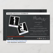 YouTubeをテーマにしたパーソナライズされた結婚式の招待状 招待状 (正面/裏面)