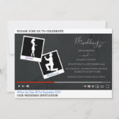 Youtubeをテーマにしたパーソナライズされた結婚式招待状 招待状 (正面)