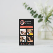 YouTubeコーラルインフルエンサーVlogger作成者QRコード 名刺 (スタンド正面)