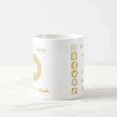 YOUTUBEソーシャルメディアインフルエンサーコンテンツクリエーター コーヒーマグカップ (中央)