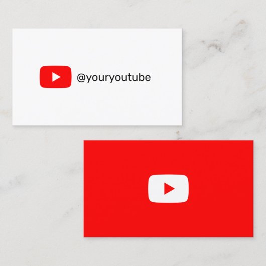 YouTubeソーシャルメディアモダントレンディーマーケティング コーリングカード (正面/裏面)