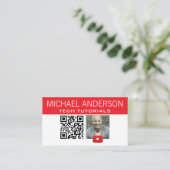 YouTubeチャネルロゴとQRコード | ユーモダンチューバー 名刺 (スタンド正面)